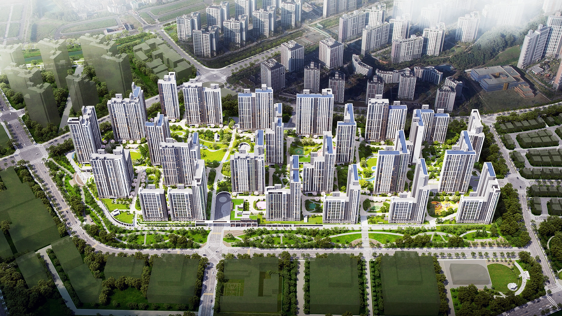 운정 아이파크 포레스트 단지 전경